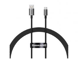 BASEUS SUPERIOR adatkábel (USB - Type-C, 100W, PD gyorstöltő, 100cm, törésgátló) FEKETE