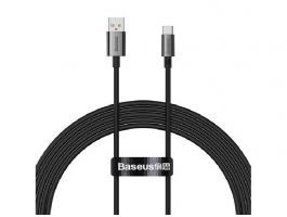 BASEUS SUPERIOR adatkábel (USB - Type-C, 100W, PD gyorstöltő, 200cm, törésgátló) FEKETE