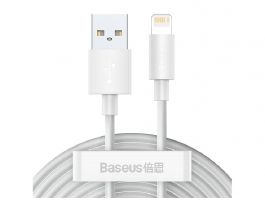 BASEUS WISDOM adatkábel 2db (USB - lightning, 20W, PD gyorstöltő, 150cm) FEHÉR
