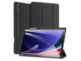 DUX DUCIS DOMO [Samsung Galaxy Tab S10 Plus] aktív FLIP, oldalra nyíló tok FEKETE