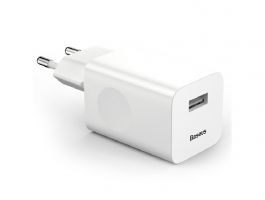 BASEUS hálózati töltő USB aljzat (24W, PD gyorstöltő 3.0) FEHÉR