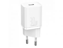 BASEUS SUPER SI 1C hálózati töltő Type-C aljzat (30W, PD gyorstöltő) FEHÉR