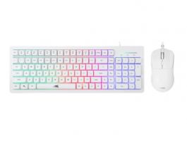 BARACUDA ORCA-W gamer combo fehér billentyűzet (memb. angol) + egér (BGC-011W )