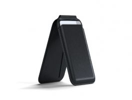 Satechi Vegan-Leather Magnetic Wallet Stand (iPhone 12/13/14/15 all models) mágneses mobiltok, fekete (ST-VLWK)