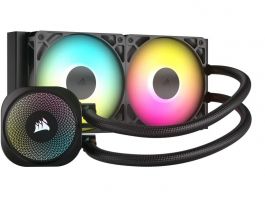 CORSAIR NAUTILUS 240 RS ARGB Liquid CPU Cooler (vízhűtés), 2 Ventilátoros, LGA1851 támogatással, fekete (CW-9060092-WW)