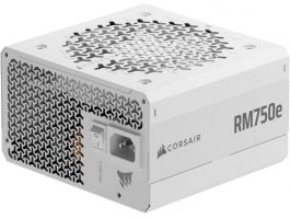 CORSAIR RM750e, 750W, 12cm, ATX 3.1, PCIe 5.1, BOX, Cybenetics Gold Moduláris tápegység (CP-9020292-EU) fehér