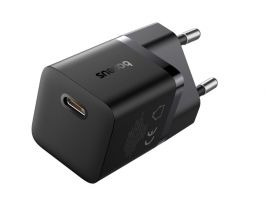 Baseus GaN5 Mini hálózati gyorstöltő 20W, USB Type-C, fekete (CCGN050101)