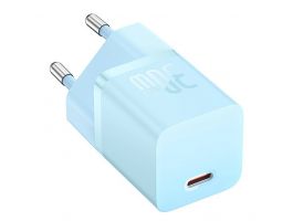 Baseus GaN5 Mini hálózati gyorstöltő 30W, USB Type-C, kék (CCGN070603)
