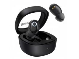 BASEUS BOWIE WM02 OS bluetooth fülhallgató SZTEREO (v5.3, TWS, extra mini + töltőtok) FEKETE (NGTW370201)