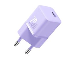 BASEUS hálózati töltő Type-C aljzat (20W, GaN5, PD gyorstöltő) LILA (CCGN050105)
