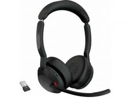 JABRA Evolve2 55 MS Stereo Bluetooth Vezeték Nélküli Fejhallgató, Mikrofon + Töltő állomás (25599-999-989)
