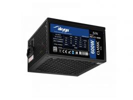 AKYGA 600W 80+, 12cm, 20+4 tápegység (AK-C1-600)