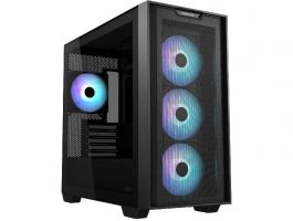 ASUS A21 Plus PC ház, Tápegység nélkül, Fekete, Üvegfalú