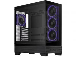 ASUS A31 Plus ház, Tápegység nélkül, Fekete, Üvegfalú