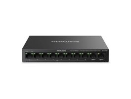 MERCUSYS Switch 8x100Mbps(8xPOE+) + 2xLAN(1000Mbps), Fémházas Asztali/Rackes, MS110CMP