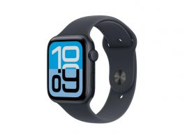 Apple Watch SE 3 GPS + Cellular 40mm-es éjfekete alumíniumtok, fekete sportszíj – M/L (MEPC4MP/A)