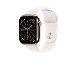 Apple Watch Series 11 GPS + Cellular 42mm-es rozéarany alumíniumtok, lágy rózsaszín sportszíj – M/L (MF8F4MP/A)