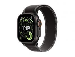 Apple Watch Ultra 3 GPS + Cellular 49mm-es natúr titántok, fekete-hamuszürke Terep pánt – S/M (MF1D4QH/A)