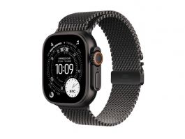 Apple Watch Ultra 3 GPS + Cellular 49mm-es fekete titántok, fekete titán milánói szíj – Large (MF1T4QH/A)