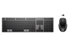 HP 725 vezeték nélküli programozható kettős billentyűzet és optikai egér (9T5B0UT) fekete