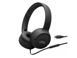JBL Tune 520C vezetékes fejhallgató, Fekete (JBLT520CBLK)