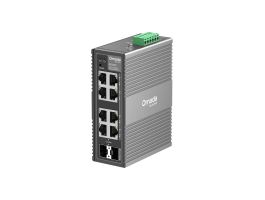 TP-LINK Switch Ipari 6x1000Mbps + 2xGigabit kombó SFP Fémházas, IES208G