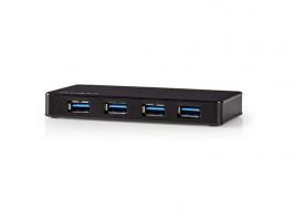 Nedis UHUBU3420BK aktív 4 portos USB HUB