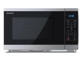 SHARP YC-MS252AE-S 25L, digitális mikrohullámú sütő, Ezüst/Fekete