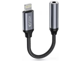 Tech-Protect UltraBoost Lightning/3,5mm jack adapter - fekete/szürke