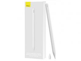 BASEUS SMOOTH WRITING2 aktív, kapacitív, mágneses érintő ceruza + póthegy, Apple Pencil kompatibilis (SXBC060002) fehér