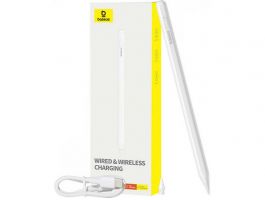 BASEUS SMOOTH WRITING 2 DUAL aktív, kapacitív érintő ceruza + póthegy, Apple Pencil kompatibilis (P80015804213-00) fehér