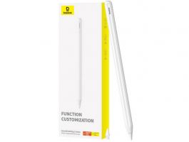 BASEUS SMOOTH WRITING aktív, kapacitív érintő ceruza, mágneses töltés + póthegy, Apple Pencil kompatibilis (P80015807213-00) fehér