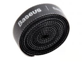 BASEUS CIRCLE VELCRO tépőzáras kábelrendező tekercs, méretre vágható, 50cm (ACMGT-A01) fekete