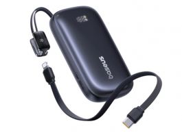 BASEUS vésztöltő Type-C+lightning+USB aljzat - 10000mAh, 22.5W, PD gyorstöltő (E0027L00) fekete