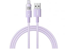 BASEUS DISPLAY II adatkábel - USB - lightning, 100cm (P10382700511-00) lila