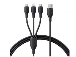 BASEUS adatkábel 3in1 Type-C - Type-C/ lightning/microUSB, 130cm (P10376303121-00) fekete