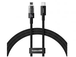 BASEUS GEM adatkábel (USB - lightning, 20W, PD gyorstöltő, cipőfűző, 100cm), fekete