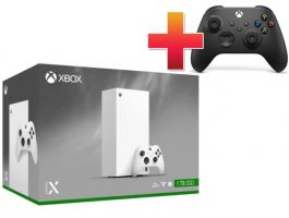 Xbox Series X 1TB Digital Edition, White + Xbox Wireless Controller (Black)