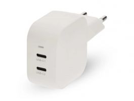 Nedis WGCHA45WWT 45W, GaN, PD3.0, 2x USB-C Gyorstöltő