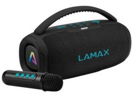 LAMAX PartyGo1 Mini 30W Bluetooth Karaoke hangszóró vezeték nélküli mikrofonnal (LXPSMPGO1MIBA)