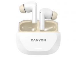CANYON HEXAGON 7 TWS ANC+ENC vezeték nélküli fülhallgató, fehér-bézs