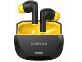 CANYON HEXAGON 7 TWS ANC+ENC vezeték nélküli fülhallgató, fekete-sárga