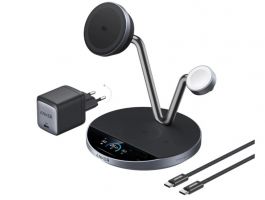 Anker Prime 3-in-1 Wireless Charging Station,  Black (B25X7G11)