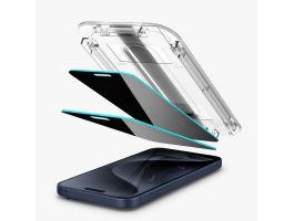 SPIGEN EZ FIT 2db 0.2mm 9H Betekintés Védelem Képernyővédő Üveg, Átlátszó - iPhone 15 Pro Max (AGL06874)