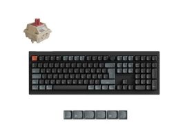 Keychron V6 Ultra 8K Bluetooth, Vezeték Nélküli, Magyar Silk POM Red Mechanikus Billentyűzet (V6U-D1Z-HU)
