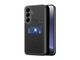 DUX DUCIS RAFI II MAG szilikon telefonvédő (kitámasztó, kártyazseb, RFID, MagSafe) FEKETE (GP-165970)