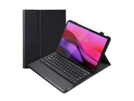 Gigapack Tok álló, bőr hatású (FLIP, bluetooth billentyűzet, asztali tartó, QWERTY, angol nyelvű, ceruza tartó) FEKETE (GP-176639)