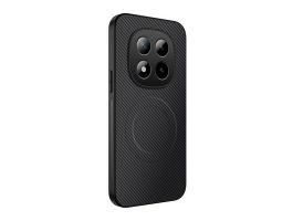 Gigapack Szilikon telefonvédő (műanyag hátlap, karbon minta, mágneses) FEKETE (GP-182313)