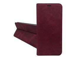 Gigapack Tok álló, bőr hatású (FLIP, oldalra nyíló, asztali tartó, kártyazseb, prémium) BORDÓ (GP-187794)