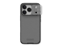 NILLKIN CAMSHIELD PRO szilikon telefonvédő (ütésállóság, kameravédő, csíkos) ÁTLÁTSZÓ/FEKETE (GP-175234)